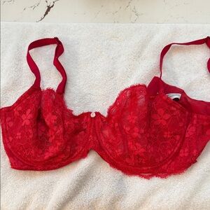 Victoria's Secret Vibrant Red Lace Bra